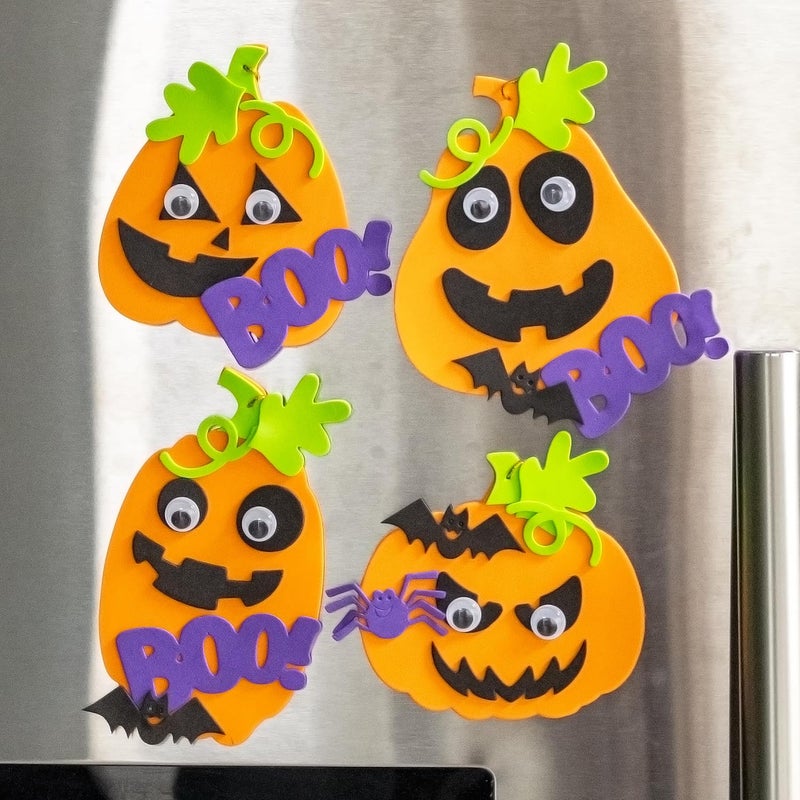 READY 2 LEARN Create Your Own Halloween Pumpkins | Set of 4 | Halloween Crafts for Kids Ages 4-8 | DIY Party Favors, Ornaments, Magnets and Decor - Image 5